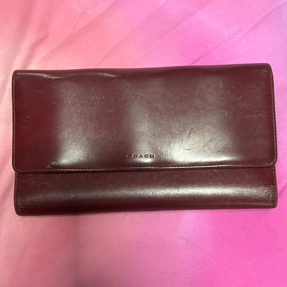 Coach Men's Dark Brown Leather Wallet